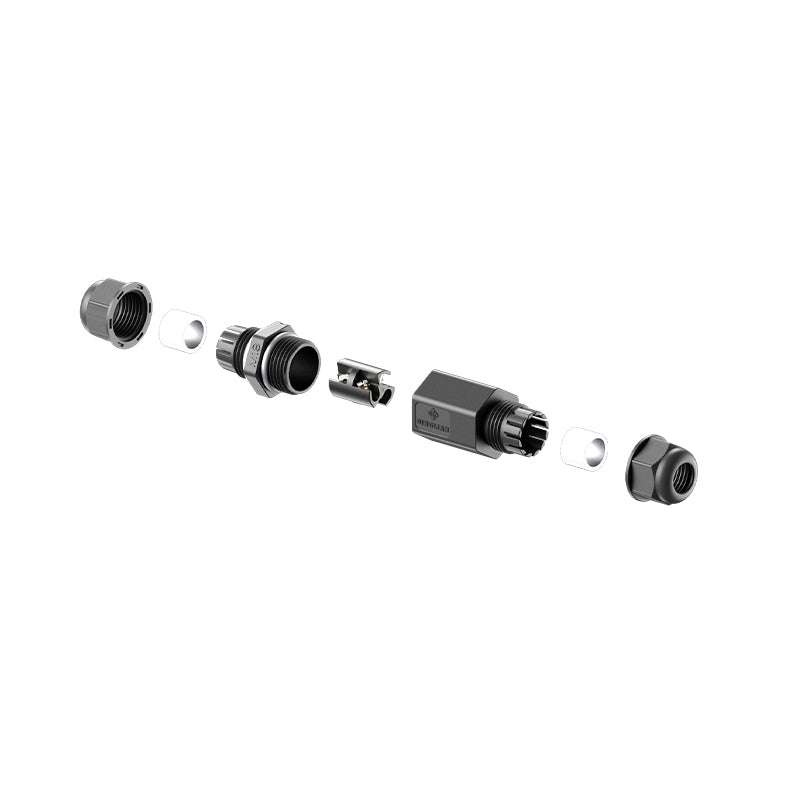 M18 straight I type 2pin 3pin fast quick connect waterproof connectors
