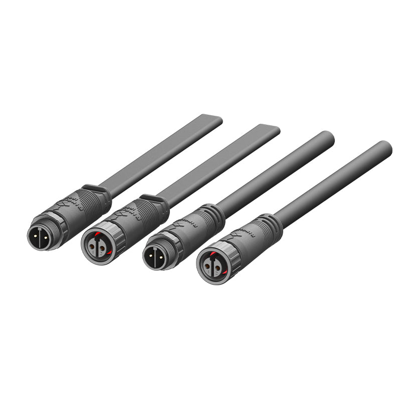 M12 2pin 3pin 4pin 2+3pin 6pin waterproof connectors with customized cable