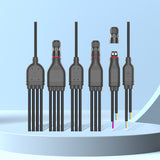 Y type waterproof connetors molding with customized cable 1 to 2/3/4/5/6