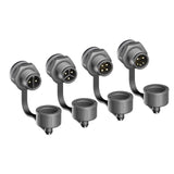 M12 2pin 3pin 4pin 2+3pin 6pin waterproof connectors with customized cable